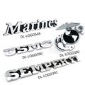 Chrome Custom Car Emblem Pictures, Car grill badge Plastic 3d Logo Auto emblem