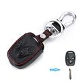 Factory Leather Car key case cover For Honda City Accord CR-V Civic remote key protective holder keychain