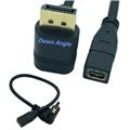 30cm mini displayport female to displayport 90 degree male up angle cable