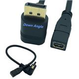 30cm mini displayport female to displayport 90 degree male up angle cable