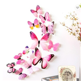 12pcs PVC 3d Butterfly wall decor cute Butterflies wall stickers art Decals home Decoration room wall art