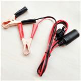 MX 12 Volt Battery Clip-On Clamp Alligator Clips to Car Cigarette Lighter Female Socket Adapter Power Cable