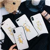 Anti-shock black leather edge TPU funny dog phone case for iPhone 6/7/8/X/XR/XS Max