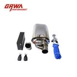 Diesel engine vacuum adjustable exhaust muffler pipe with cutout valves