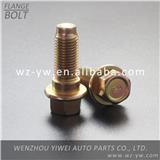 M5-M16 car parts yellow zinc hex flange nut bolt