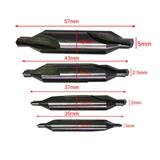 HSS Center Drills Bits 60 Degree Countersink Drill 1mm 2mm 2.5mm 5mm For Power Tools