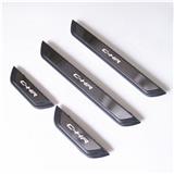 Factory OEM 2017-2018 chr Stainless Steel black Carbon Fiber LED auto Door Sill Scuff Plate