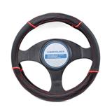 Quilting Seam High Quality New design fashion universal  Car Accessories PVC PU Leather Steering Wheel Cover