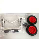 Aluminum two wheels portable folding kayak cart with PU wheels