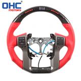 Led Carbon Fiber Smart  Steering Wheel Compatible With Toyota Prado OHC MOTORS