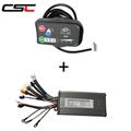 36/48V 250/350/500W Electric Bicycle Scooter Brushless 9 Mosfet Sine Wave Controller with color KT LED Display Regeneration