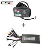 36/48V 250/350/500W Electric Bicycle Scooter Brushless 9 Mosfet Sine Wave Controller with color KT LED Display Regeneration