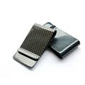 Free shipping Aluminum  Money Blocking Automatic   Genuine True Carbon Fiber Wallet Card Case Holder Money Clip
