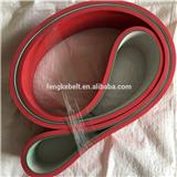 Flat Belt Coated With Red Rubber
