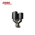 Stainless steel carbon fiber custom auto exhaust tip dual
