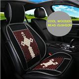Car Cool Cushion Breathable Wooden Bead Car Seat Cushion With Strap (BT 4057)