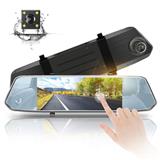 Rearview Mirror DVR two Lens 7'' 2.5D Glass 170degree FHD1080p with G-sensor Cycle Recording Reverse Image