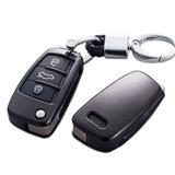 Classic Car Key Cover soft TPU Car Key Protection Case For Audi Q7 A3 A4 A6 TT R8 folding keys holder with keychain