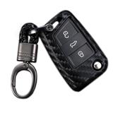 Carbon car key protector Fob flip key shell For Volkswagen Golf 7 VW MK7 New Polo Skada Octavia A7 car styling