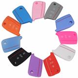 Hot silicone car key cover case shell fob for VW Golf 7 MK7 Skoda Octiva A7 New Polo Skin Protector