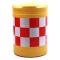 Japan Market Yellow Reflective Rotomold LLDPE Crash Traffic Barrier Barrel For Car Protection