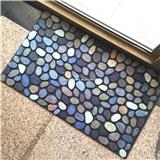 Rock Stone Flocked Printed Entry Doormats Flock