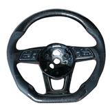 Carbon Fiber Leather Car Steering Wheel Modification Sport Pattern Movement Racing Style for Audi A4 A6 Q5 R8