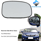 gzyzx Left Right Outer Rearview Side Mirror Glass Lens For HONDA For CIVIC FB2 FB3 FB6 2012-2015 For 5PINS Mirrors With Lamps