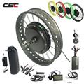 Free Shipping 48V 500w Snow Fat Tyre Electric Conversion Bike Kit colorful rims LCD display hub motor kit with optional Battery