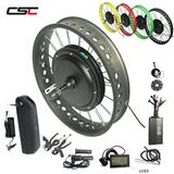 Free Shipping 48V 500w Snow Fat Tyre Electric Conversion Bike Kit colorful rims LCD display hub motor kit with optional Battery