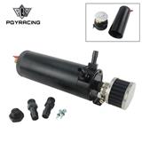 Universal Billet Aluminum Baffled 2-port Oil Catch Can Tank with Breather Filter Engine Mini Oil Separator PQY-TK94