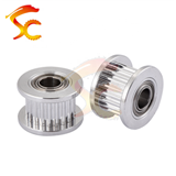 1303#CNC Parts GT2 Aluminum Alloy 20teeth Perlin passive idler pulley wheel bore 5mm(with bearing) belt width 6mm Timing Pulleys