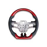 Car Steering Wheel Seat Carbon Fiber Leather Sport Pattern Style With Red Line Stitching For LEXUS NX/RX/ES/IS/CT 2013+