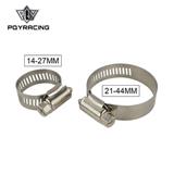 10PC 14-27MM/21-44MM Exhaust Turbo Adjustable Hose Clamp 201 Stainless Steel Turbo Exhaust Intercooler Silicone Coupler