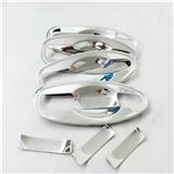 For Nissan Navara 2017 Stainless steel Silver style Car Door protector handle Bowl frame Cover Trim Auto Accessories Styling