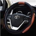 Custom designer hand sewing boat suede leather pvc steering wheel stitch cover for car