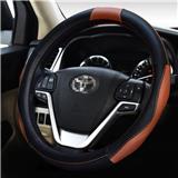 Custom designer hand sewing boat suede leather pvc steering wheel stitch cover for car