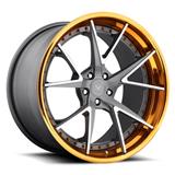 For Audi RS6 18 21 22 inch Alloy Gold Machined Face 3 Piece Forged Wheel Rims