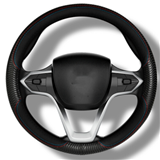 Designer custom wholesale thin microfiber racing car steering wheel cover leather