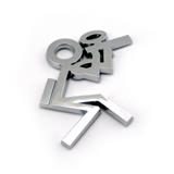 3'' Paintball 3D chrome auto Sticker Figure Adhesive Car Emblem Badge Logo for truck SUV