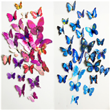 12pcs PVC 3d Butterfly wall decor cute Butterflies wall stickers art Decals home Decoration room wall art-- Factory Cheap Price