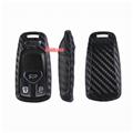 Black Soft Carbon fiber Look Car Key Cover Case FOB Protection Fit For Audi A7 New A4L A5 QT 8S B9 Q5 S5