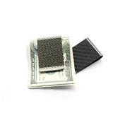 Free shipping HOt selling automoatic pop up  Money blocking carbon fiber c it card wallet money clip