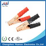High current alligator clips for car battery charging