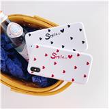 Antiskid shockproof waterproof TPU red & black heart-shaped cute girly phone case for iPhone 6/7/8/X