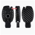Black Soft Carbon fiber Look Car Key Case Cover FOB Protection Fit For Mercedes Benz C180 E260L S320 GLK300 CLA CLS