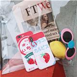 Antiskid frosted TPU strawberry pink girly phone case for iPhone 6/7/8/X/X/R/XS/XS MAS