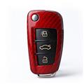 Carbon Fiber Car Remote Fold Key Case Shell Cover for Audi A1 S1 A3 S3 8P 8V RS 3 A4 B6 B7 A6 S6 C6 Q2 Q3 8U Q7 R8 TT S RS 8J