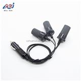car cigarette lighter plug with three sockets