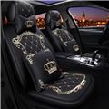 crown embroidery pattern fashion luxury fancy girlish leather universal fit car seat cover for nissan toyota benz
